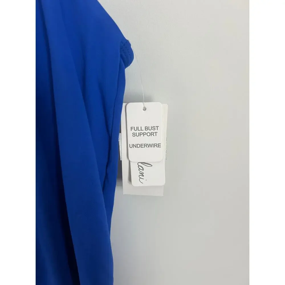 Leilani Solids Cape Town Underwire Tankini Top - Royal Blue NWT